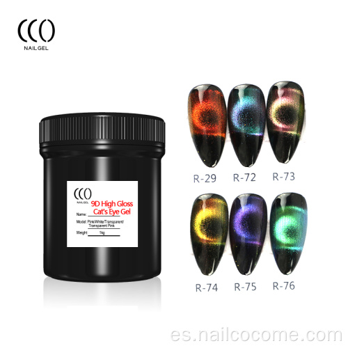 CCO High CALIDAD NUEVA TECHO 9D CAT EYE UV GEL OEM Bulk